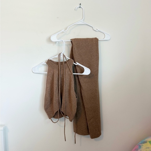 Reformation Renato Two-piece Cashmere Top & Midi Skirt Set SMALL - Picture 4 of 5